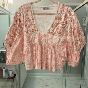 Anthropologie Flutter Sleeve Blouse - Worn once!